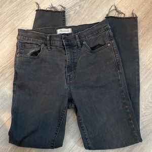 Madewell skinny heathered black jeans